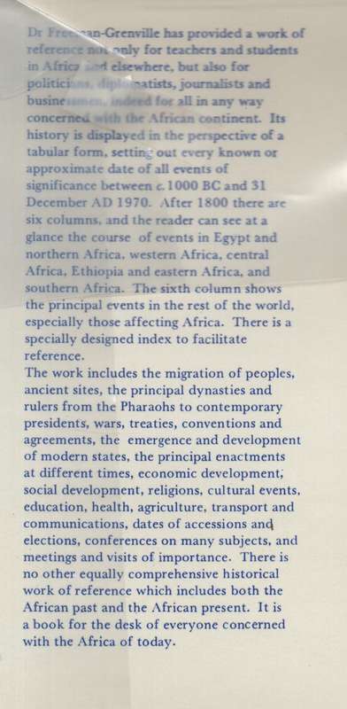 Chronology of African History - Freeman-Grenville, G. S. P.