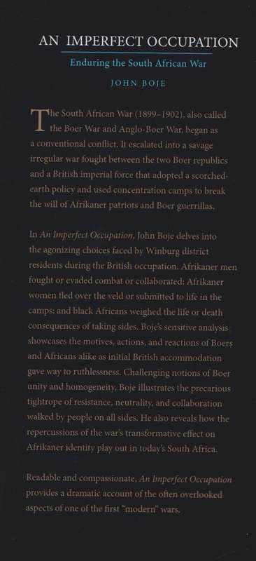An Imperfect Occupation: Enduring the South African War - Boje, John