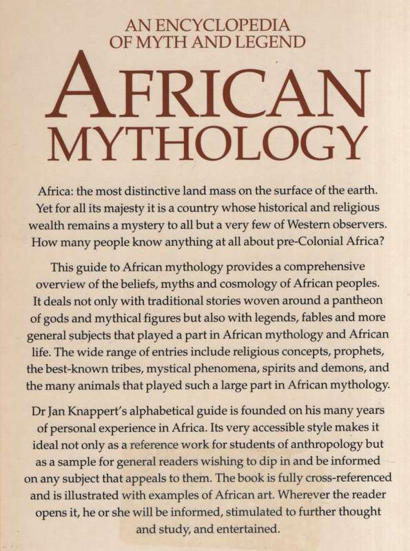 African Mythology. An Encyclopedia of Myth and Legend SECONDHAND - Knappert, Jan