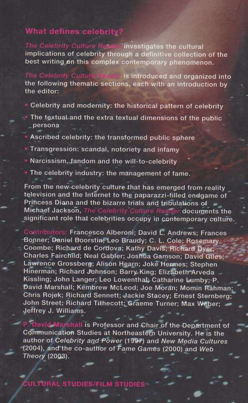 The Celebrity Culture Reader - Marshall, P. David (ed)