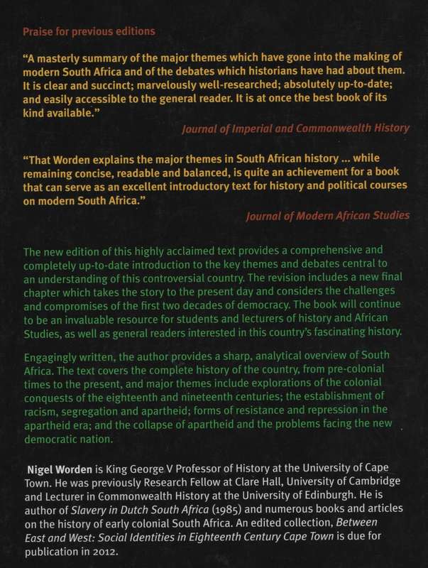The Making of Modern South Africa: Conquest, Apartheid, Democracy. F - Worden, Nigel