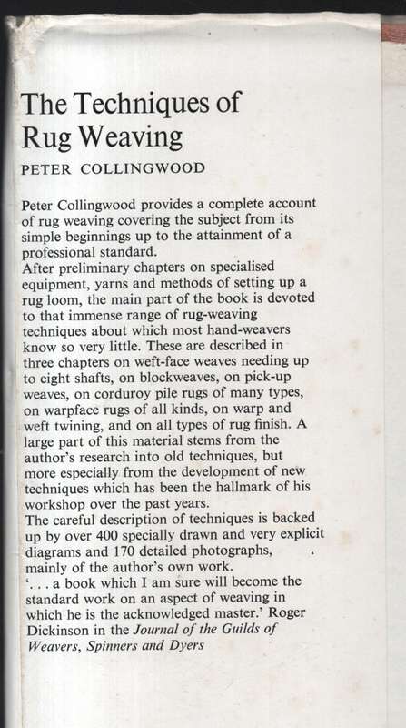 The Techniques of Rug Weaving - Collingwood, Peter