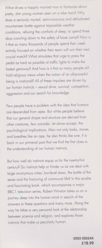 Human Instinct: How Our Primeval Impulses Shape Our Modern Lives - Winston, Robert