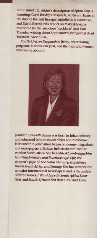 South African Despatches: Two Centuries of the Best in South African - Crwys-Williams, Jennifer