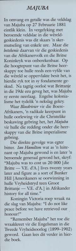Majuba: Dramatiese Voorvalle in die Eerste Vryheidsoorlog, 1880-1881 - d'Assonville, V. E.