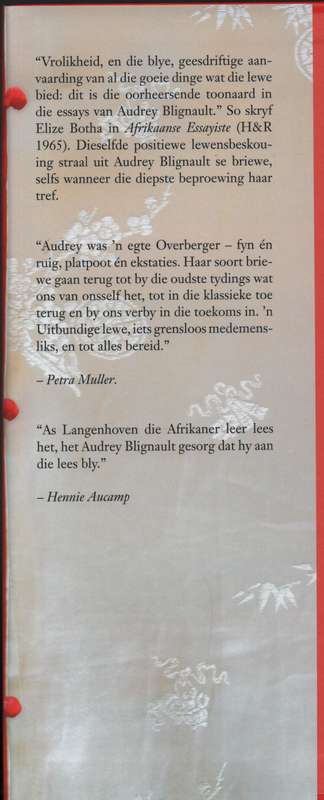 n Blywende Vreugde: Briewe van Audrey Blignault - Blignault, Audrey
