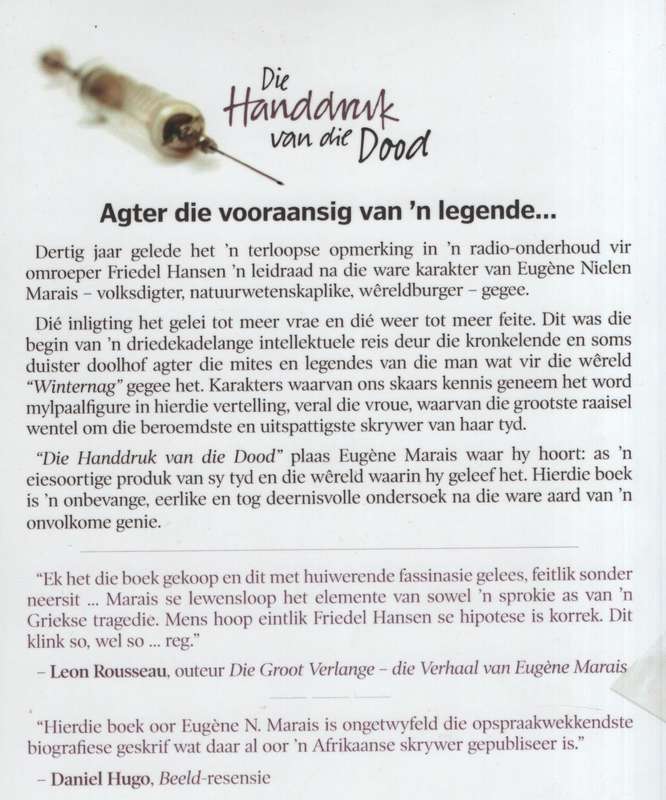 Die Handdruk van die Dood: Die Onvertelde Storie van Eugene Marais - Hansen, Friedel