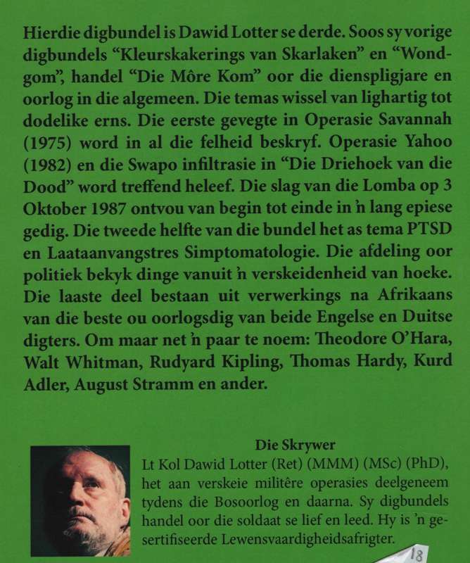 Die MÃ´re Kom: Weerkaatsings van Oorlog - Lotter, Dawid