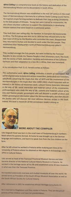 Africa Calling: A Cultural-History of the Hermannsburg Mission and i - KÃ¼sel, Udo S.
