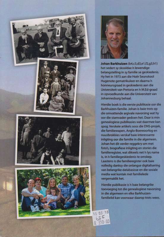Barkhuizen Familieregister - Barkhuizen, Johan