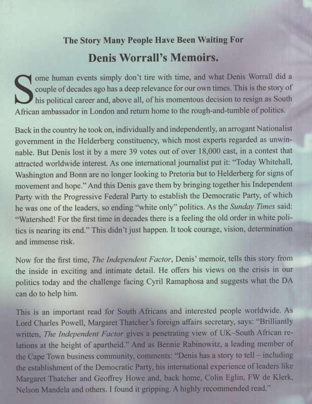 The Independent Factor: My Personal Journey Through Politics and Dip - Worrall, Denis