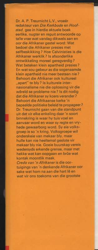 Credo van 'n Afrikaner - Treurnicht, A. P.