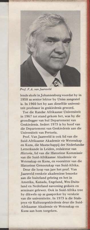 Die Evolusie van Apartheid en Ander Geskiedkundige Opstelle - Van Jaarsveld, F. A.