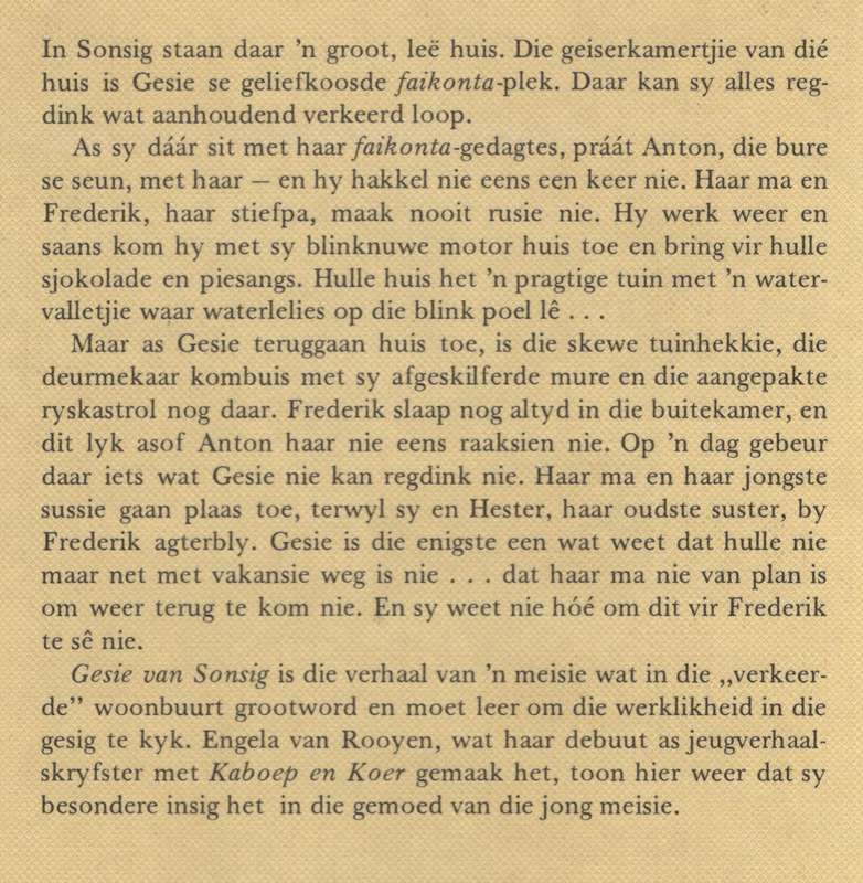 Gesie van Sonsig - Van Rooyen, Engela