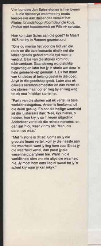 Spieserye: Versamelde Vertellings - Spies, Jan