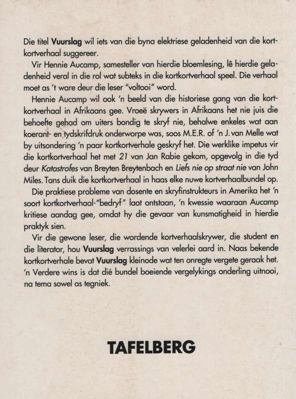 Vuurslag - Aucamp, Hennie (samesteller)
