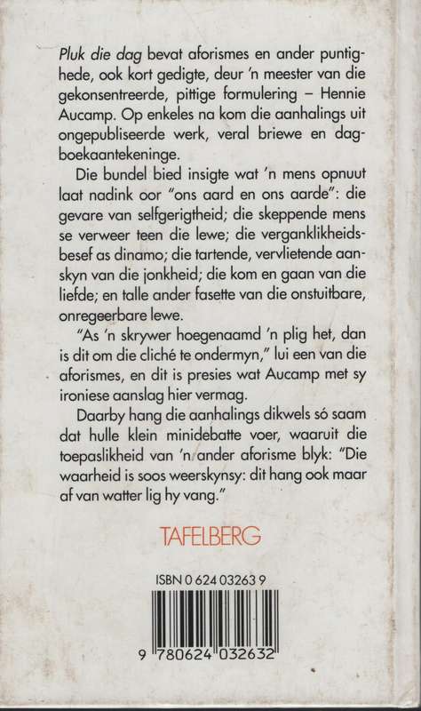 Pluk die Dag - Aucamp, Hennie
