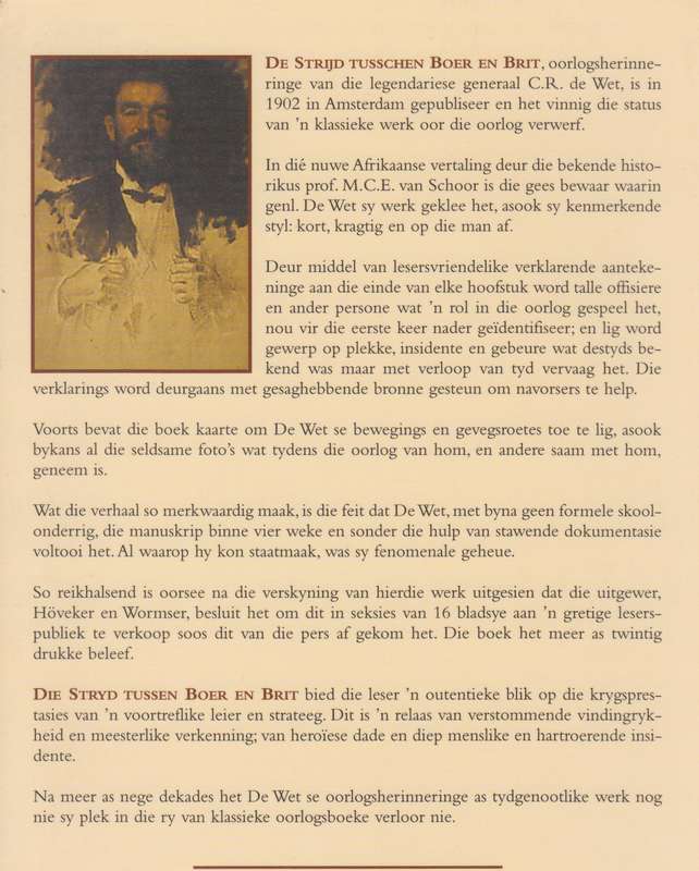 Die Stryd Tussen Boer en Brit. Die Herinneringe van die Boere-Genera - Van Schoor, M. C. E.
