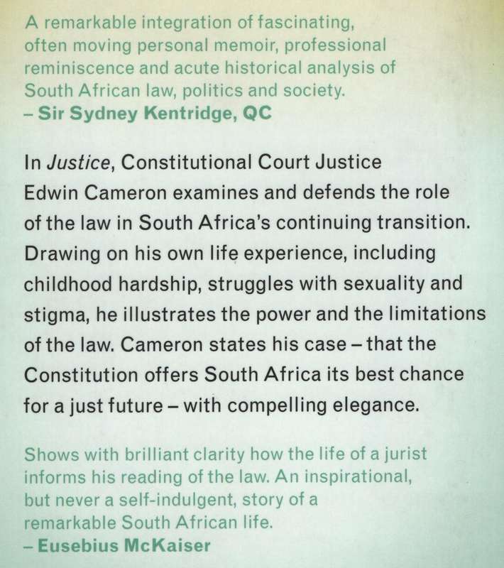 Justice: A Personal Account - Cameron, Edwin