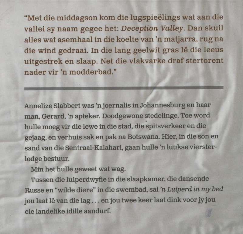 n Luiperd in My Bed - Slabbert, Annelize