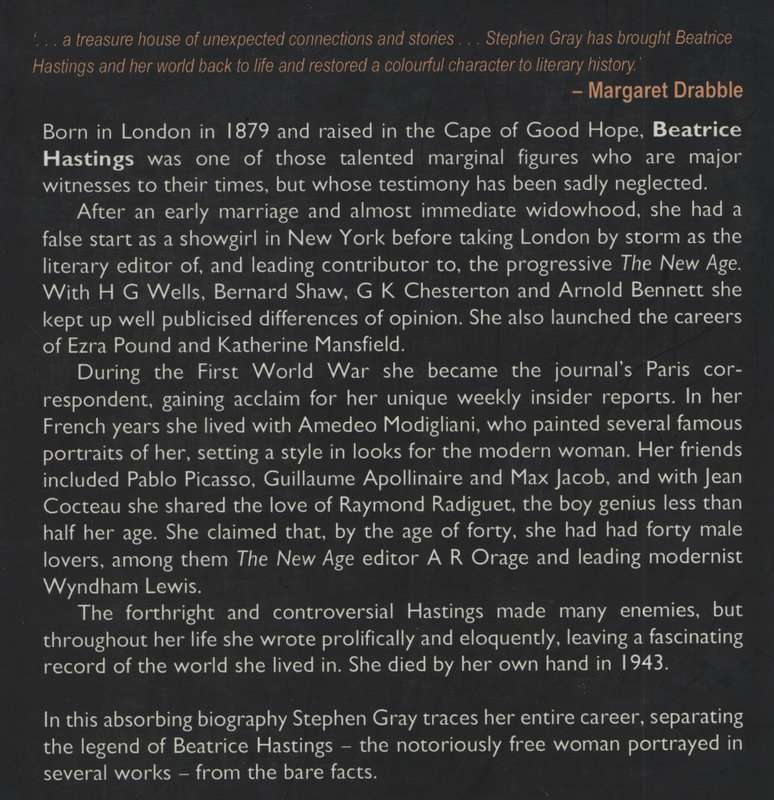 Beatrice Hastings: A Literary Life - Gray, Stephen