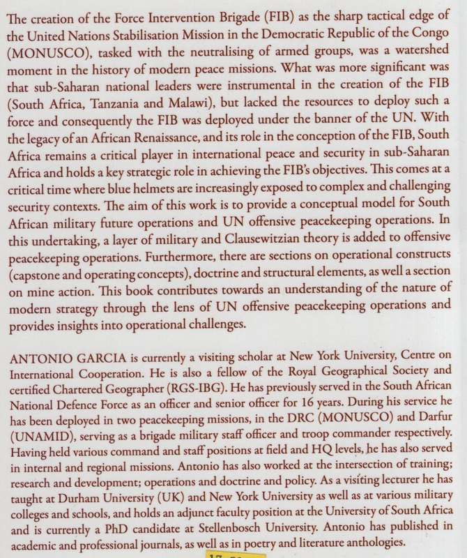 South Africa and United Nations Peacekeeping Offensive Operations: C - Garcia, Antonia