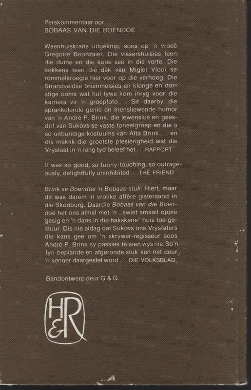 Bobaas van die Boendoe - Brink, Andre P.