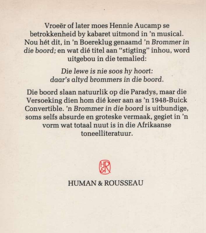 n Brommer in die Boord - Aucamp, Hennie