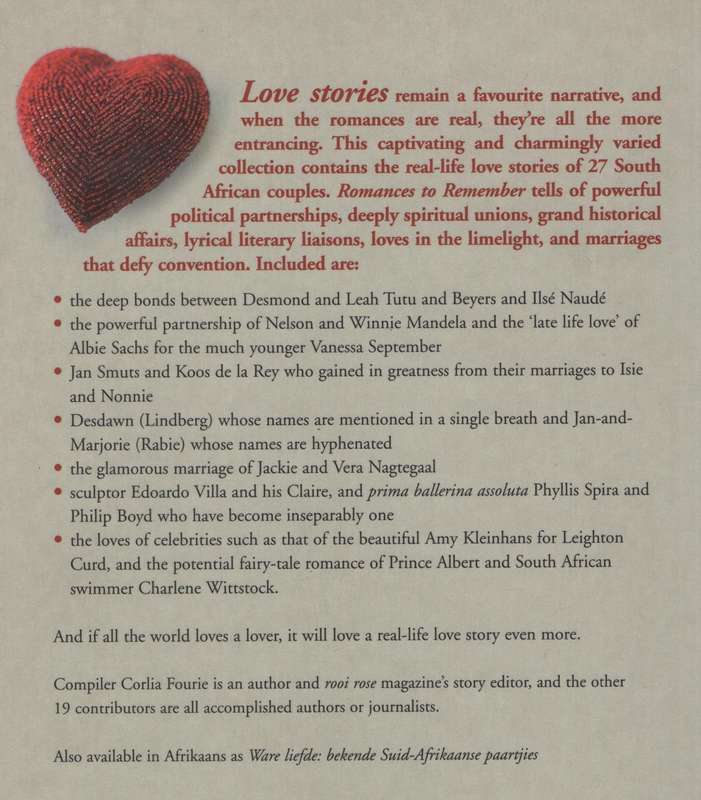 Romances to Remember: South Africans in Love - Fourie, Corlia