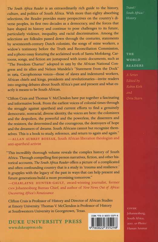 The South Africa Reader: History, Culture, Politics - Crais, Clifton (ed); McClend