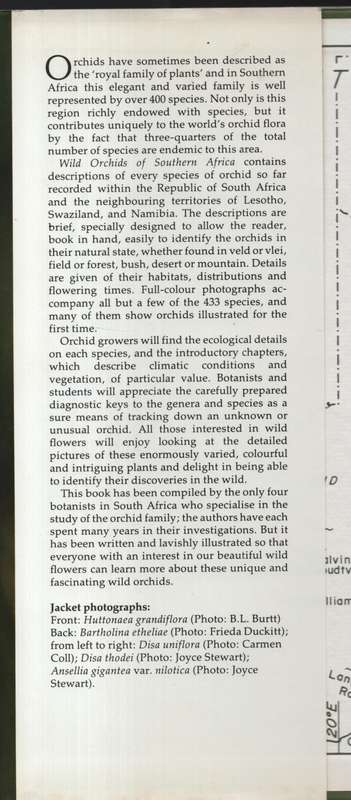 Wild Orchids of Southern Africa - Stewart, Joyce; Linder, H. P