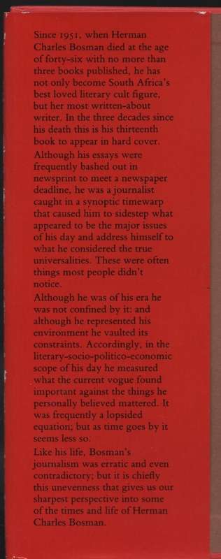 Uncollected Essays - Bosman, Herman Charles