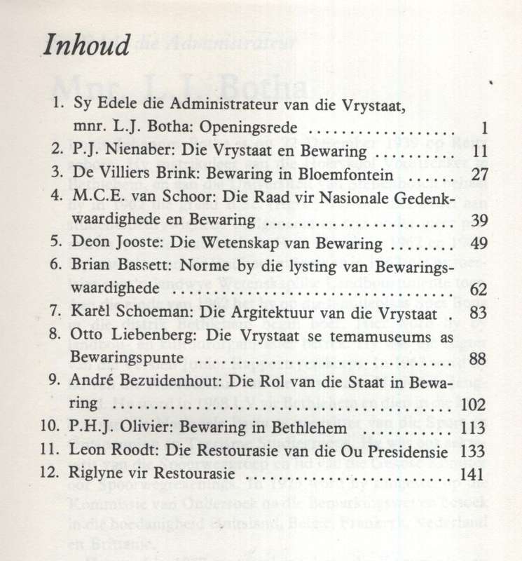 VRYSTAAT EN BEWARING - NIENABER,PJ