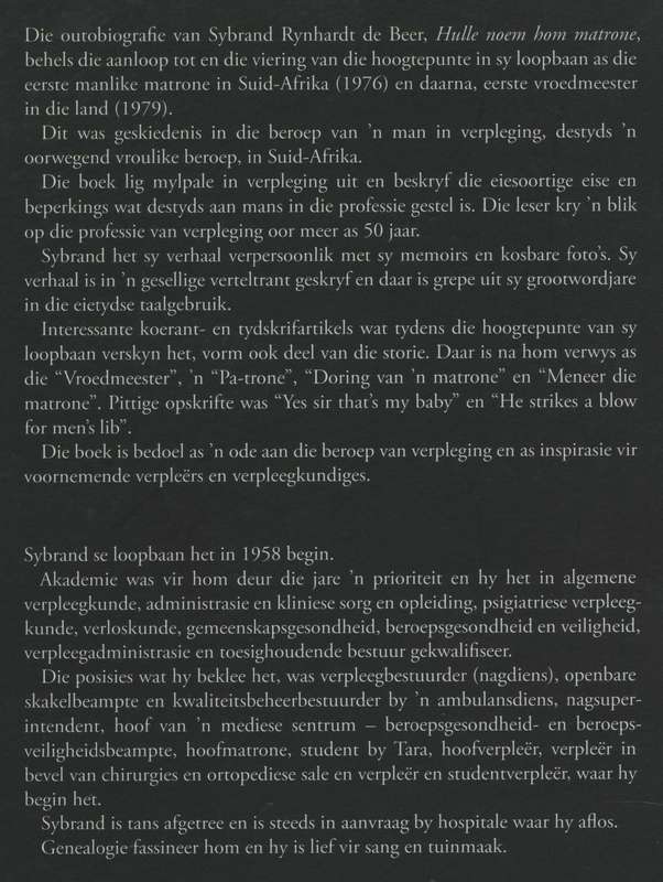 Hulle Noem Hom Matrone - De Beer, Sybrand Rynhardt
