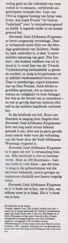 Beroemde Suid-Afrikaanse Krygsmanne - Scholtz, Leopold (ed)