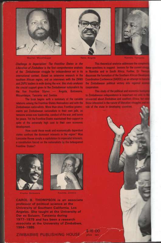 Challenge to Imperialism: The Frontline States in the Liberation of  - Thompson, Carol B.