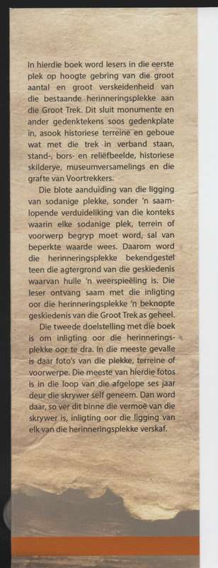 Die Groot Trek. Gids tot Monumente, Terreine en Gedenkplekke in Suid - Grobler, Jackie