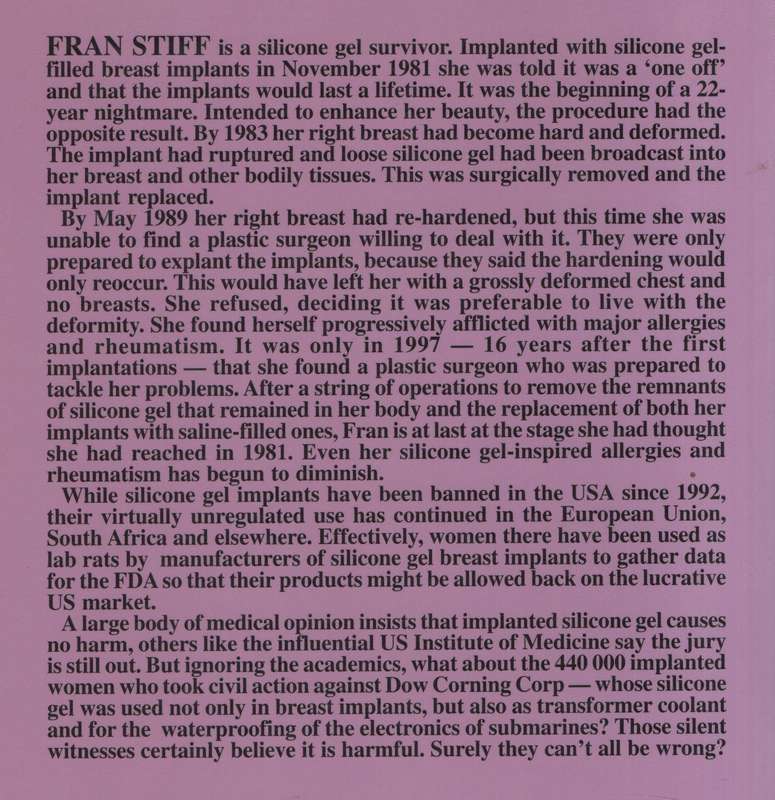 In My Quest for Beauty: Silicone Breast Implants - My 22-year Nightm - Stiff, Fran