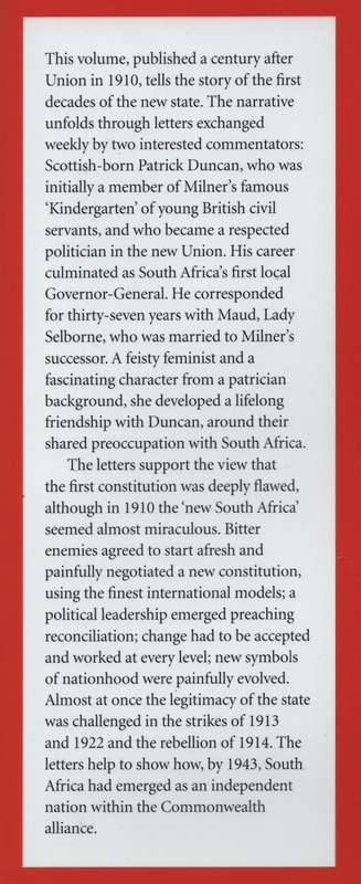Friendship and Union: The South African Letters of Patrick Duncan an - Lavin, Deborah (editor)