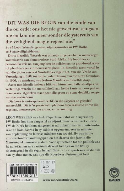 Vereeniging: Die Onvoltooide Vrede - Wessels, Leon