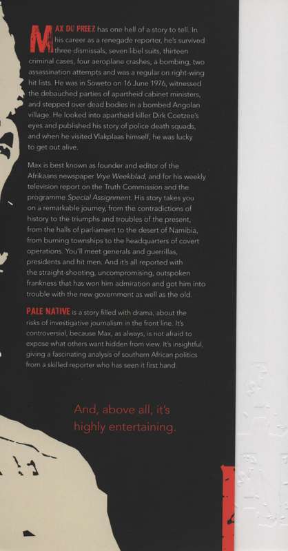 Pale Native: Memories of a Renegade Reporter - Du Preez, Max