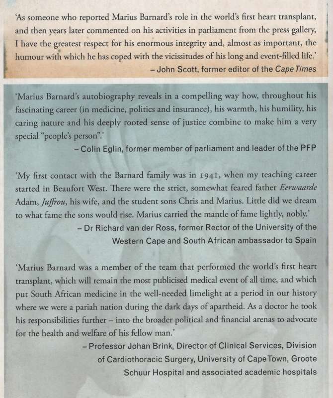 Defining Moments: An Autobiography of Marius Barnard - Barnard, Marius; Norval, Sim