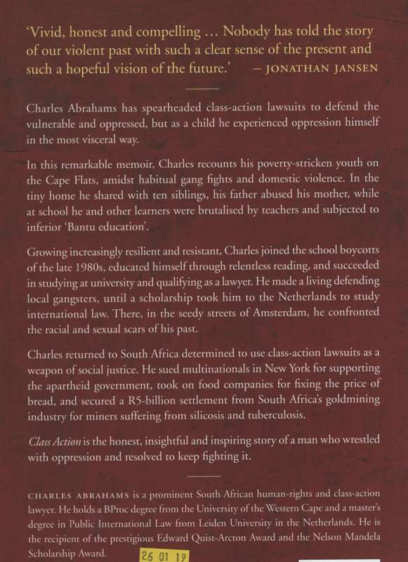 Class Action: In Pursuit of a Larger Life - Abrahams, Charles