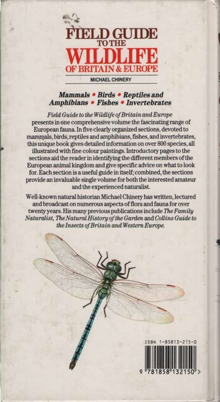 Field Guide to the Wildlife of Britain and Europe SECONDHAND - Michael Chinery