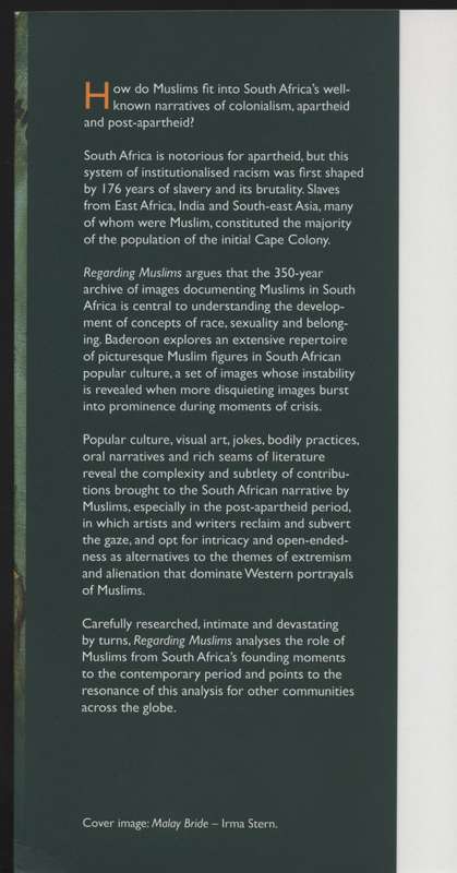Regarding Muslims from Slavery to Post-Apartheid - Baderoon, Gabeba