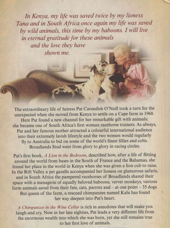 A Chimpanzee in the Wine Cellar - O'Neill, Pat Cavendish