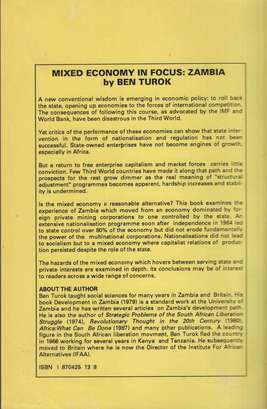 Mixed Economy in Focus: Zambia - Turok, Ben