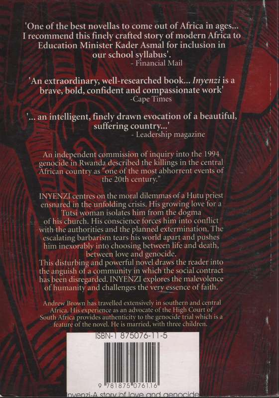 Inyenzi: A Story of Love and Genocide - Brown, Andrew