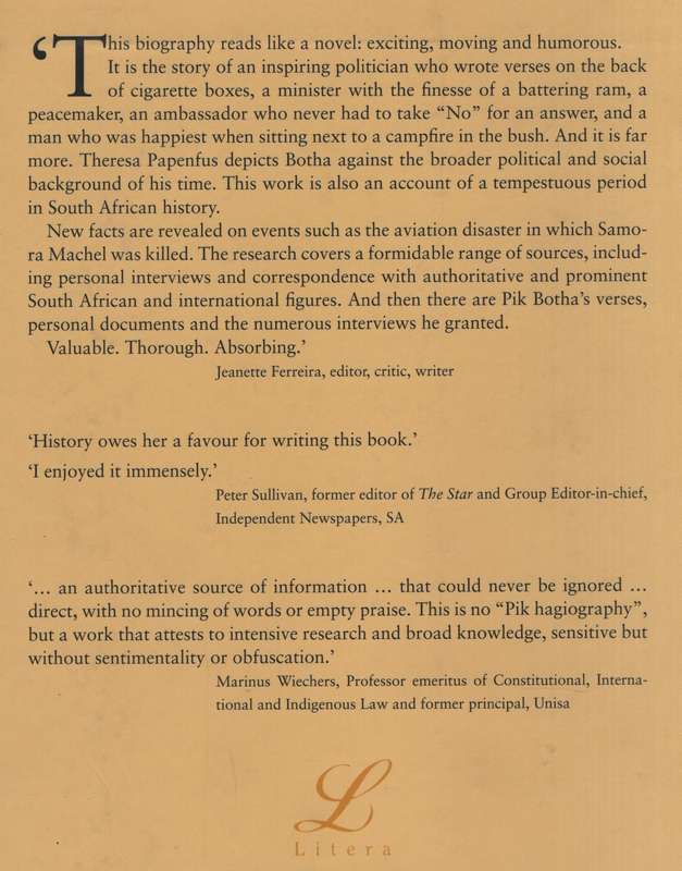 Pik Botha and His Time - Papenfus, Theresa; Mills, Sa
