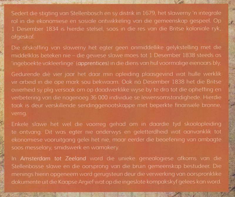 Amsterdam tot Zeeland: Slawestand tot Middlestand? 'n Stellenbosse S - Heese, Hans